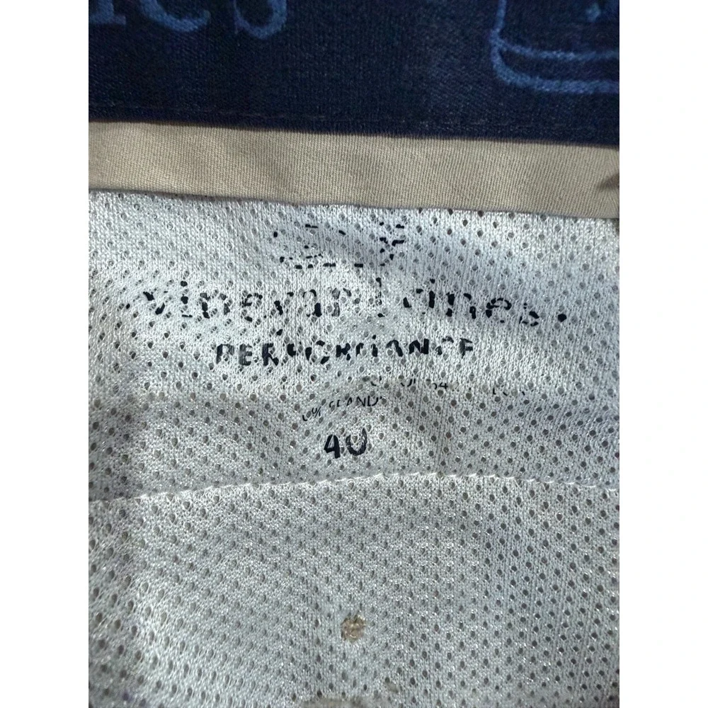 Vineyard Vines Performance Breaker Shorts Mens 40 Khaki Tan Flat Front Logo 321
